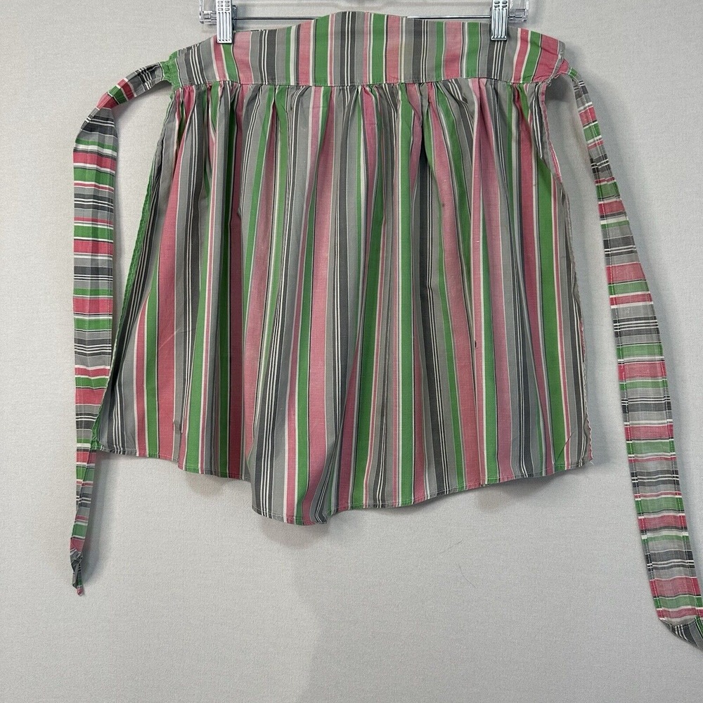 Homemade Half Apron Striped Skirt Tie In The Back